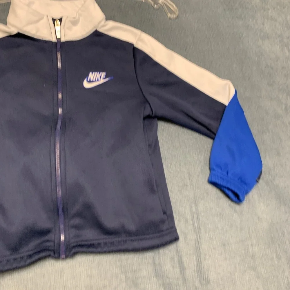 Nike Tracksuit Jacket Boys Multi Colorblock Swoosh Mock Neck Full Zip Winter